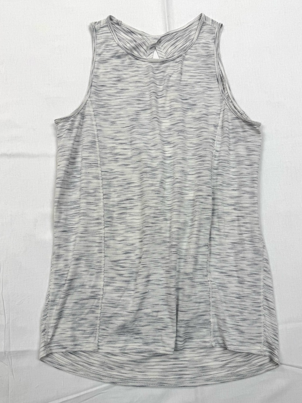 Lululemon Low Key Tank Silver Tiger Space Dye Open Back Yoga Top Size 6